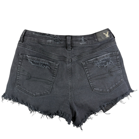 American Eagle Hi-Rise Jean Shorts Black Size 8 - Picture 3 of 7